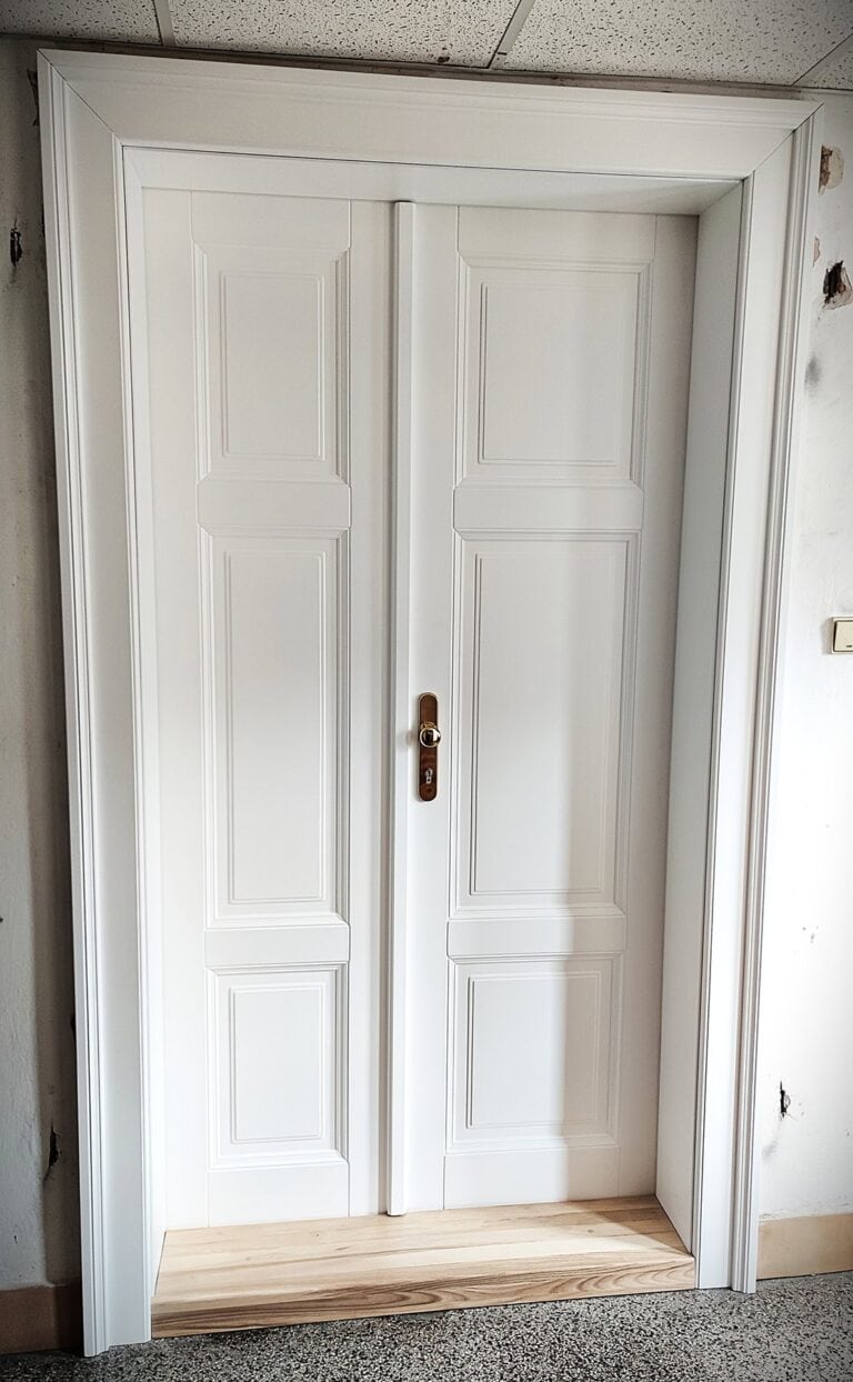 Dobové Dveře Historické Protipořární A Bezpečnostní Vstupní Bytové Dveře Bílé